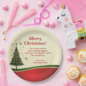 Weihnachtsgeschenk für Unternehmen oder Konzernnam Pappteller (Party)