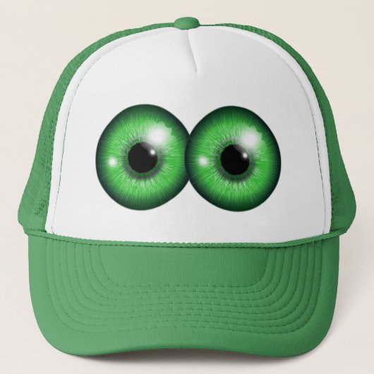 Weihnachtsgeschenk für Vater GREEN EYE STARE Truckerkappe (Vorderseite)