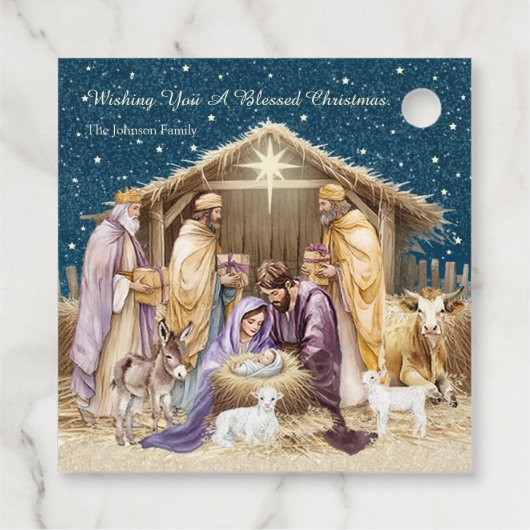 Weihnachtsgeschenk für Wasserfarben Geschenkanhänger (Rückseite)