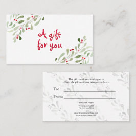 Weihnachtsgeschenk für Wasserfarben Visitenkarte