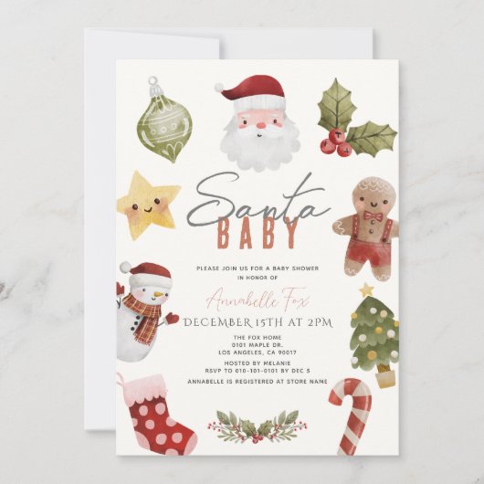 Weihnachtsgeschenk für Weihnachten Einladung (Vorderseite)