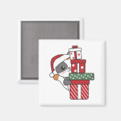 Weihnachtsgeschenk für Wintertiere Katzen Magnet (Vorderseite/Rückseite)