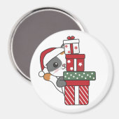 Weihnachtsgeschenk für Wintertiere Katzen Magnet (Vorderseite/Rückseite)