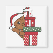 Weihnachtsgeschenk für Wintertiere Katzen Magnet (Vorne)