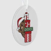 Weihnachtsgeschenk für Wintertiere Katzen Ornament (Vorderseite)