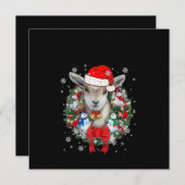 Weihnachtsgeschenk für Ziegen Weihnachtsschmuck Einladung (Vorne/Hinten)