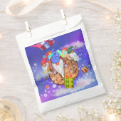 Weihnachtsgeschenk Gefallen Beutel Gnomes Flying g Geschenktütchen (Ausgeschnitten)