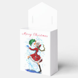 Weihnachtsgeschenk Gefallen Box Snowman und Girl D Geschenkschachtel