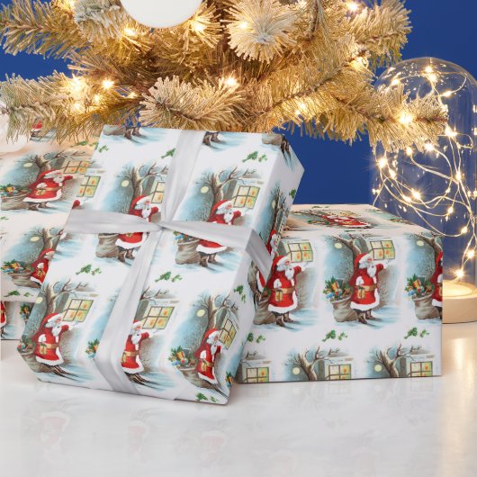 Weihnachtsgeschenk gekachelt Santa Party Geschenkpapier (Feiertage)