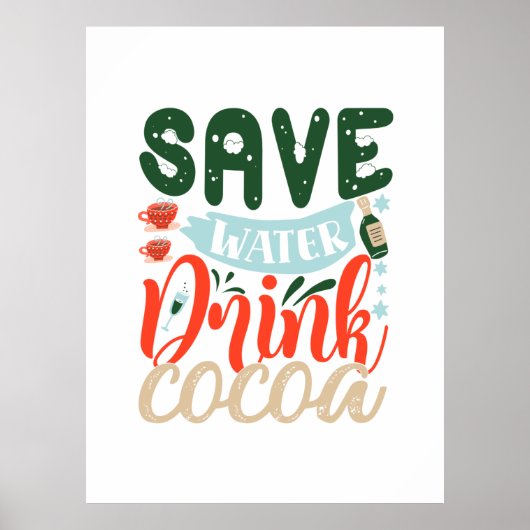 Weihnachtsgeschenk | Gerettet Trinkkakao Poster (Vorne)