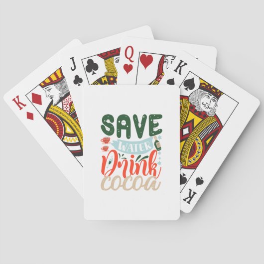 Weihnachtsgeschenk | Gerettet Trinkkakao Spielkarten (Rückseite)