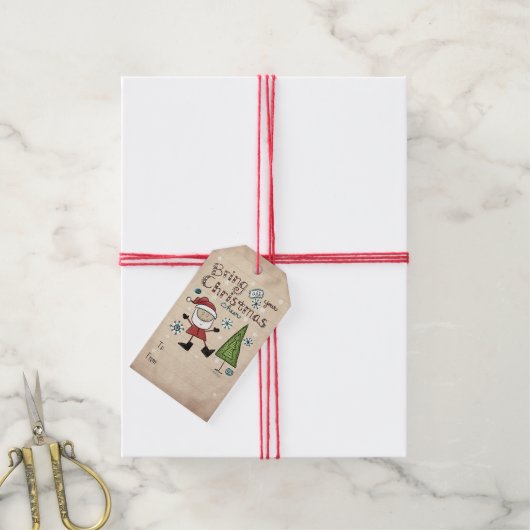 Weihnachtsgeschenk Geschenkanhänger (Mit Garn)