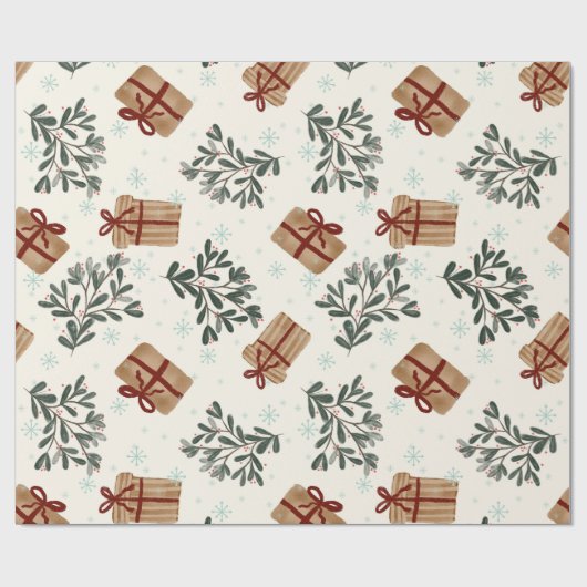 Weihnachtsgeschenk Geschenkpapier (Flach)
