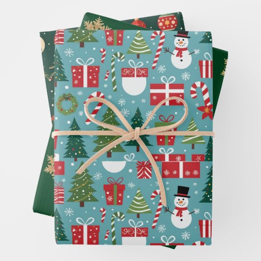 Weihnachtsgeschenk Geschenkpapier Set (Beispiel)