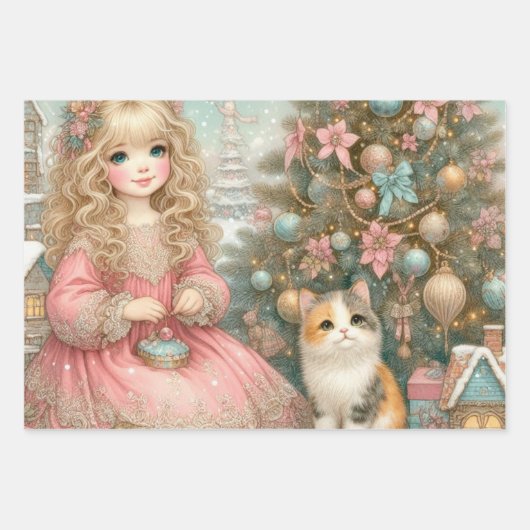 Weihnachtsgeschenk Geschenkpapier Set (Vorderseite 3)