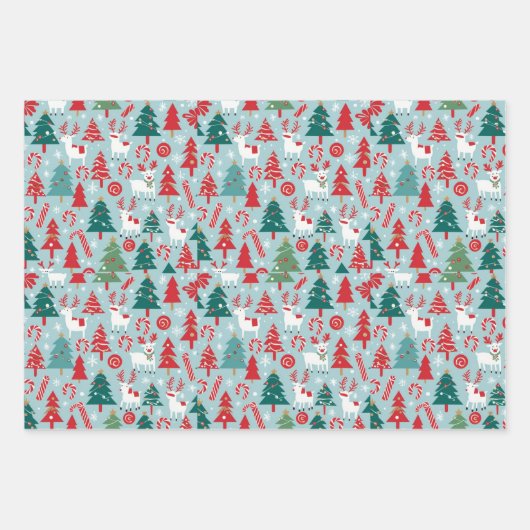 Weihnachtsgeschenk Geschenkpapier Set (Vorderseite)