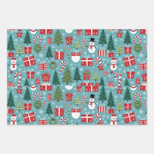 Weihnachtsgeschenk Geschenkpapier Set (Vorderseite 2)