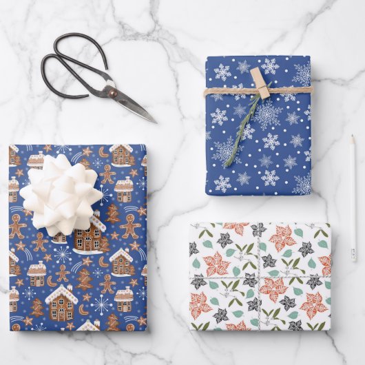 Weihnachtsgeschenk Geschenkpapier Set (Vorderseite)