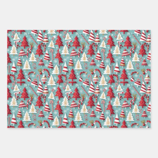 Weihnachtsgeschenk Geschenkpapier Set (Vorderseite)