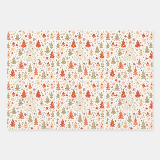 Weihnachtsgeschenk Geschenkpapier Set (Vorderseite 3)