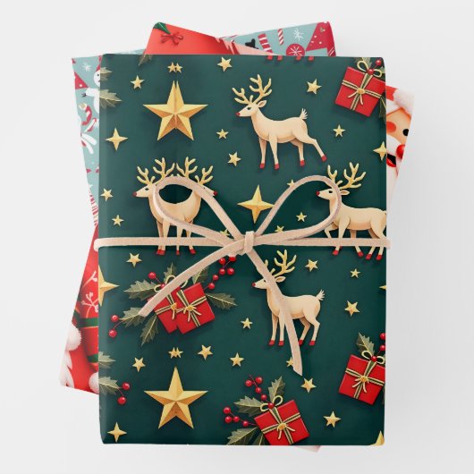 Weihnachtsgeschenk Geschenkpapier Set (Beispiel)