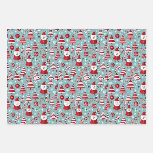 Weihnachtsgeschenk Geschenkpapier Set (Vorderseite)