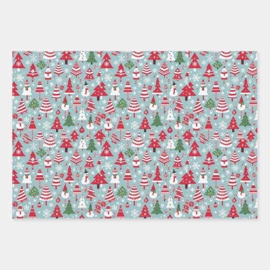 Weihnachtsgeschenk Geschenkpapier Set (Vorderseite 2)