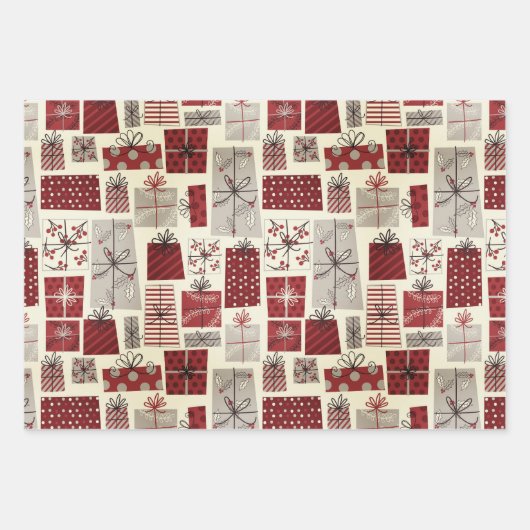 Weihnachtsgeschenk Geschenkpapier Set (Vorderseite 3)