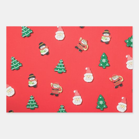 Weihnachtsgeschenk Geschenkpapier Set (Vorderseite 3)