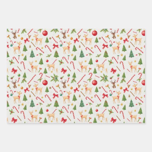 Weihnachtsgeschenk Geschenkpapier Set (Vorderseite)