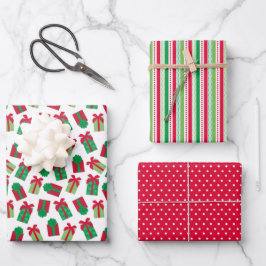 Weihnachtsgeschenk Geschenkpapier Set