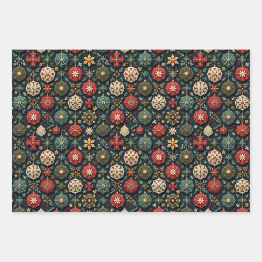 Weihnachtsgeschenk Geschenkpapier Set (Vorderseite 3)