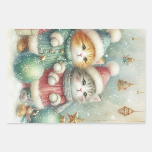 Weihnachtsgeschenk Geschenkpapier Set (Vorderseite 2)