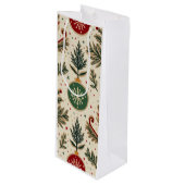 Weihnachtsgeschenk Geschenktüte Für Weinflaschen (Vorderseite Schrägansicht)