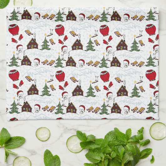 Weihnachtsgeschenk Geschirrtuch (Gefaltet)