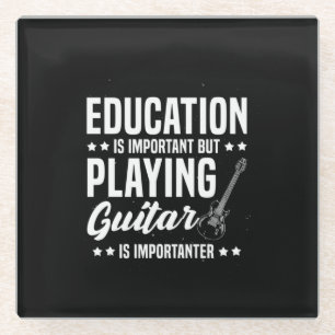Weihnachtsgeschenk   Gitarrenspielen ist wichtig Glasuntersetzer