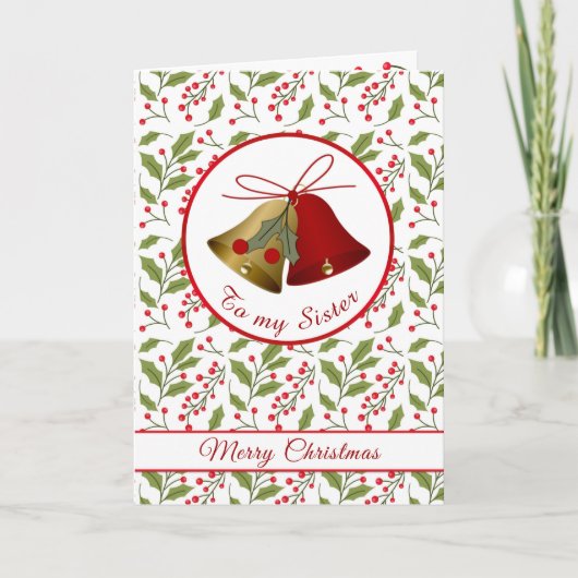 Weihnachtsgeschenk, Glocken & Grußkarte Karte (Vorderseite)