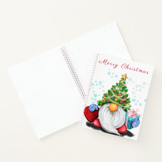 Weihnachtsgeschenk Gnome mit Geschenken Notizblock (Innenseite)