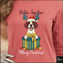 Weihnachtsgeschenk-Grafik für Pointer ohne Schal Tri-Blend Shirt