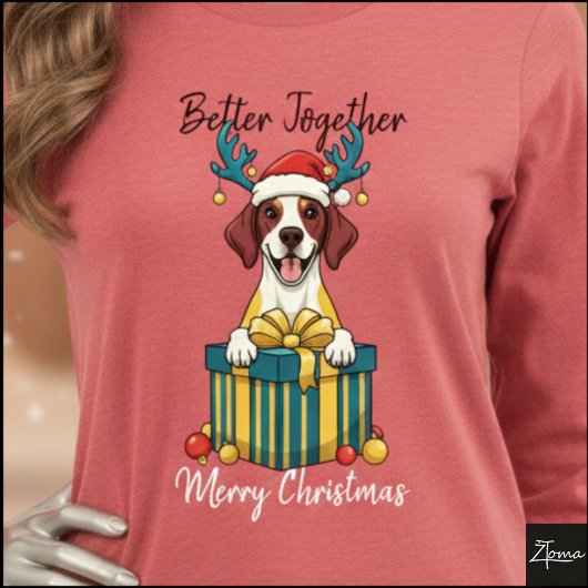 Weihnachtsgeschenk-Grafik für Pointer ohne Schal Tri-Blend Shirt