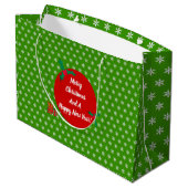 Weihnachtsgeschenk Große Geschenktüte (Rückseite Schrägansicht)