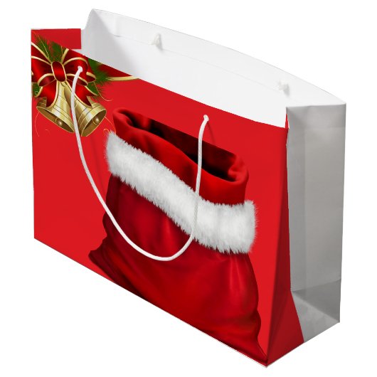 Weihnachtsgeschenk Große Geschenktüte (Rückseite Schrägansicht)