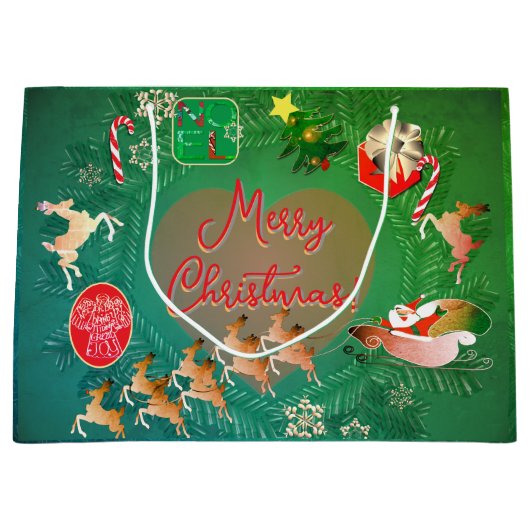 Weihnachtsgeschenk Große Geschenktüte (Vorderseite)