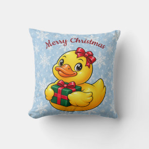 Weihnachtsgeschenk Gummiente Winterfeiertagsdekora Kissen