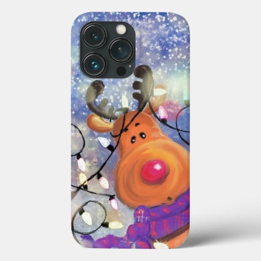 Weihnachtsgeschenk Happy Rentier Case-Mate iPhone Hülle (Rückseite)