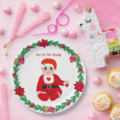 Weihnachtsgeschenk, Herz & Kiefer Pappteller (Party)