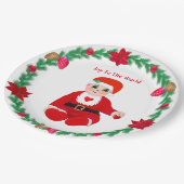 Weihnachtsgeschenk, Herz & Kiefer Pappteller (Schrägansicht)