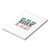 Weihnachtsgeschenk | Ho Ho Ho Pour the Merlot Notizblock (Rotiert)