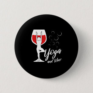 Weihnachtsgeschenk   I Liebe Yoga und Wein Button
