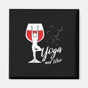 Weihnachtsgeschenk   I Liebe Yoga und Wein Magnet